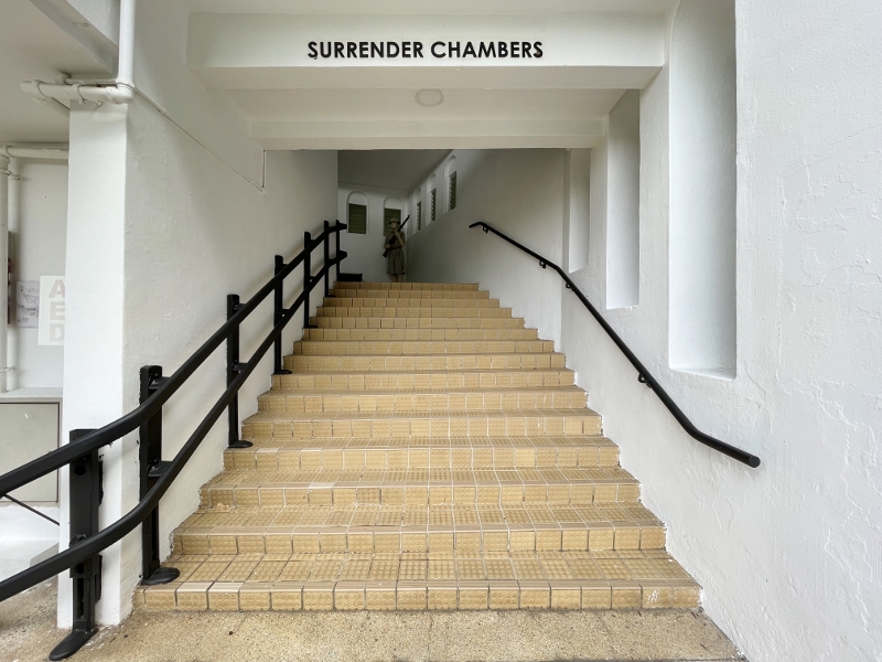 Entrance to the Surrender Chambers at Fort Siloso