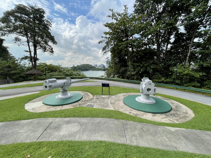 Guns exhibit at Fort Siloso
