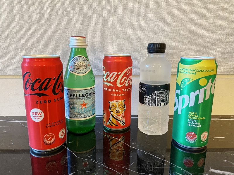 Mini-bar drinks in Terrace Room at The Capitol Kempinski Hotel