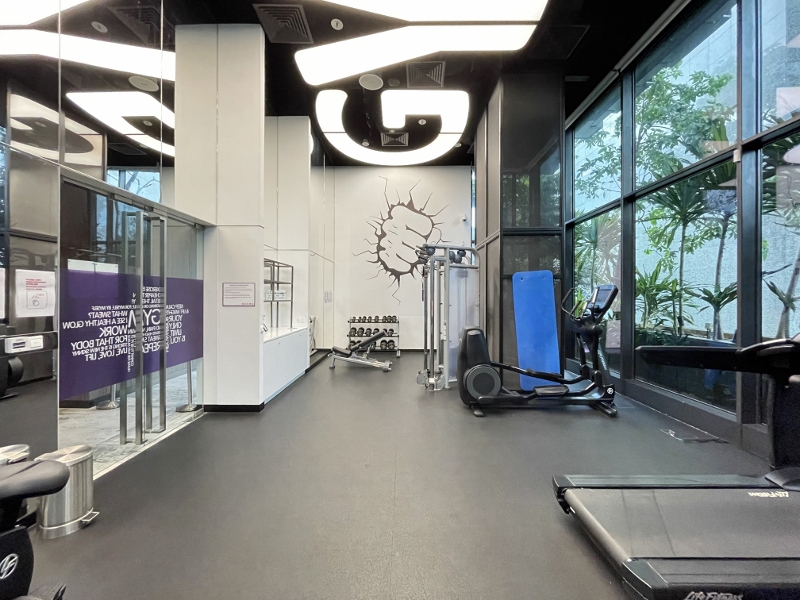 Gym at YOTEL Orchard Hotel