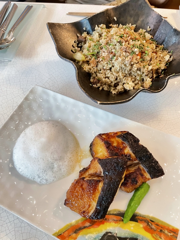 Atlantic black cod and wagyu fried rice dishes from Akira Back japanese restaurant at JW Marriott Hotel South Beach