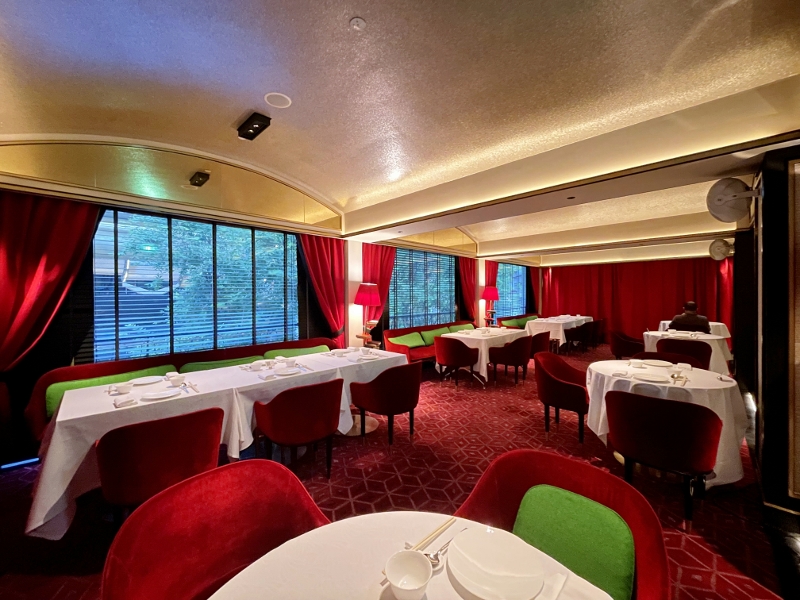 Seating area at Madame Fan cantonese restaurant at JW Marriott Hotel South Beach