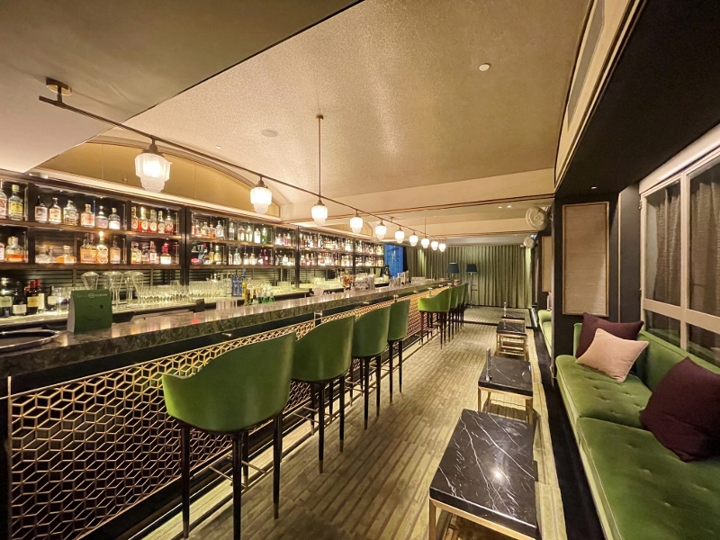 Bar seating area at Madame Fan cantonese restaurant at JW Marriott Hotel South Beach