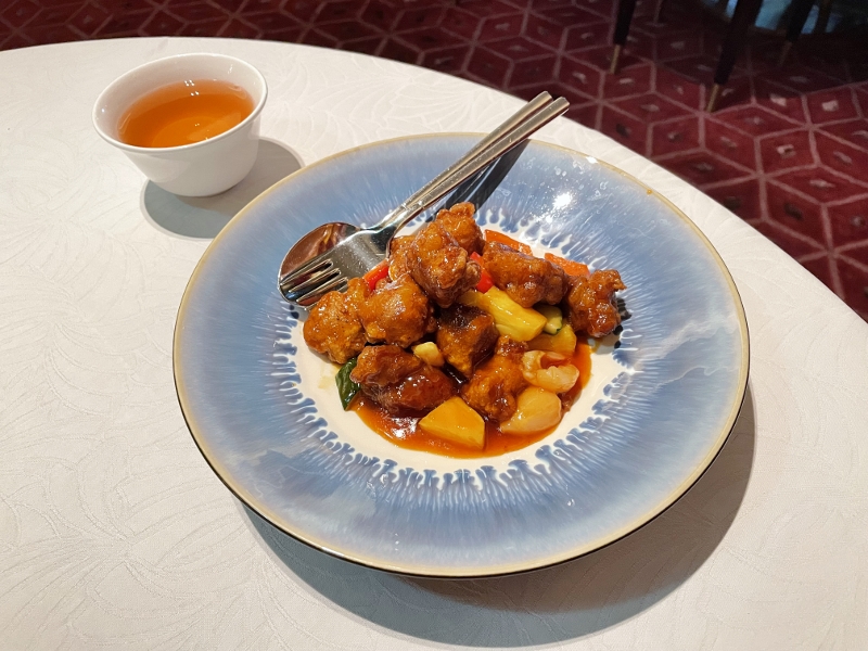 Sweet and sour kurobuta pork from Madame Fan cantonese restaurant at JW Marriott Hotel South Beach