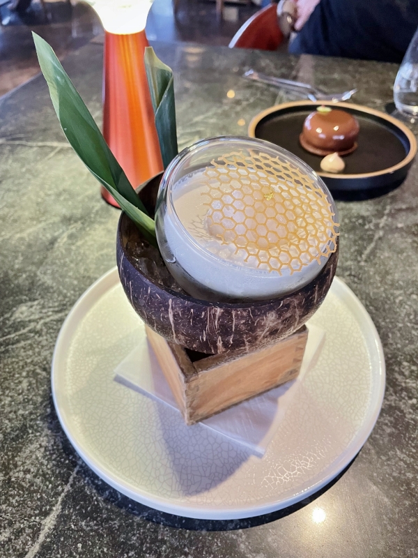 Pandan tiramisu dessert from CÉ LA VI Restaurant & SkyBar at Marina Bay Sands Hotel