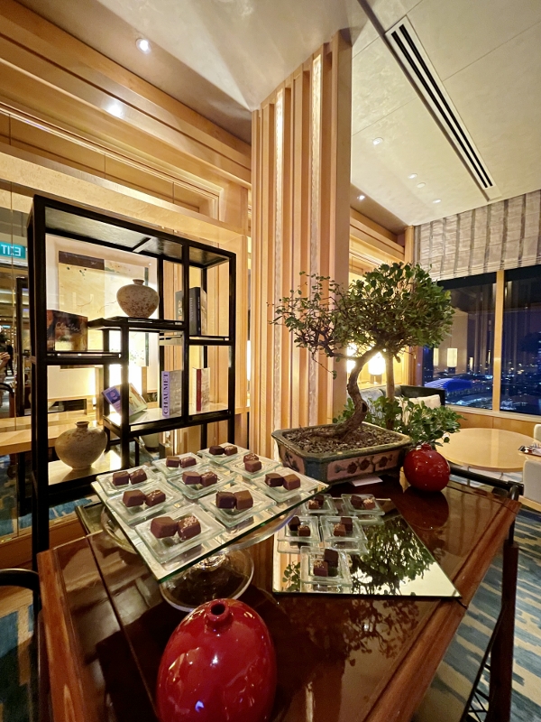 The dessert table at The Ritz-Carlton Millenia Hotel Club Lounge