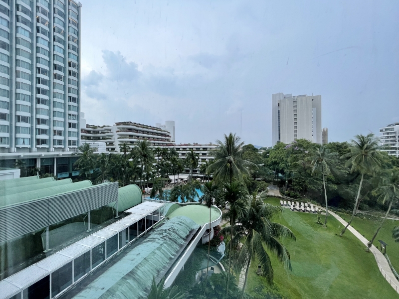 The view from Valley Wing Deluxe Room at Shangri-La Hotel