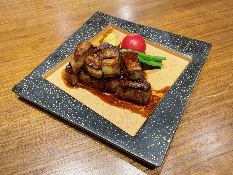 Gyuniku foie gras from Keyaki Japanese restaurant at Pan Pacific Hotel