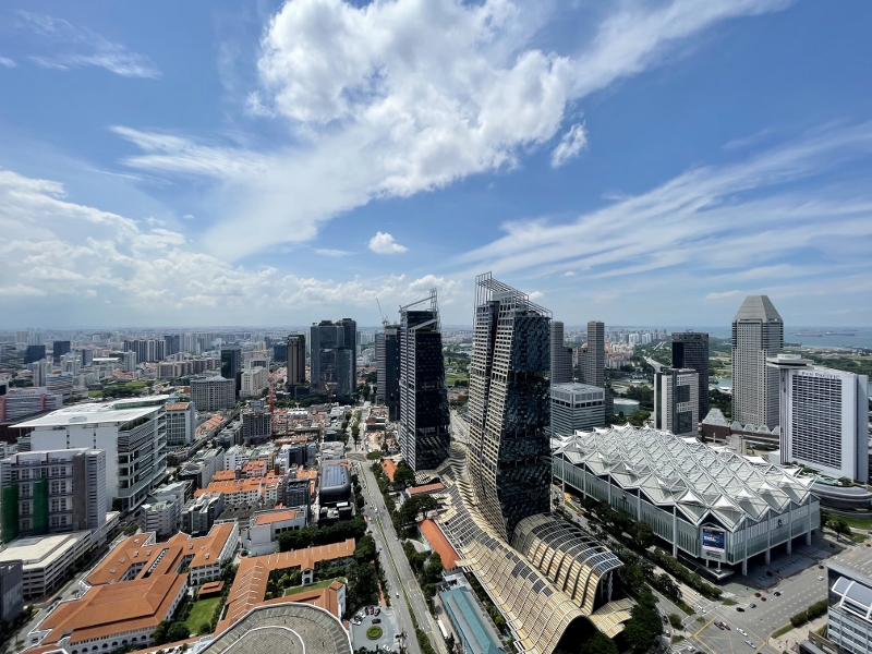 The view from Swiss Executive Room at Swissotel The Stamford Hotel