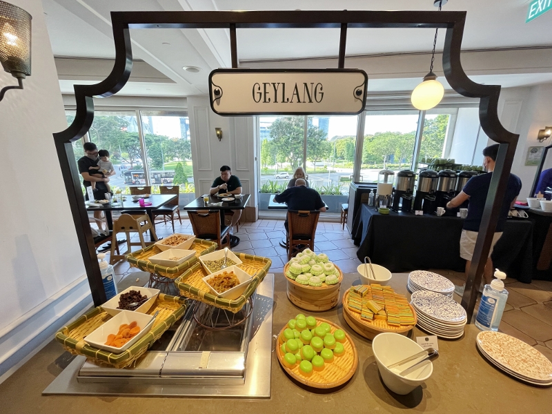 Breakfast buffet at Asian Market Cafe at Swissotel The Stamford Hotel