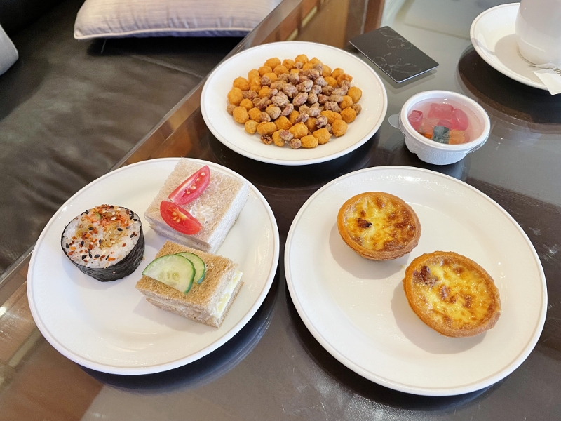 Afternoon tea items at Regent Club lounge at Regent Hotel