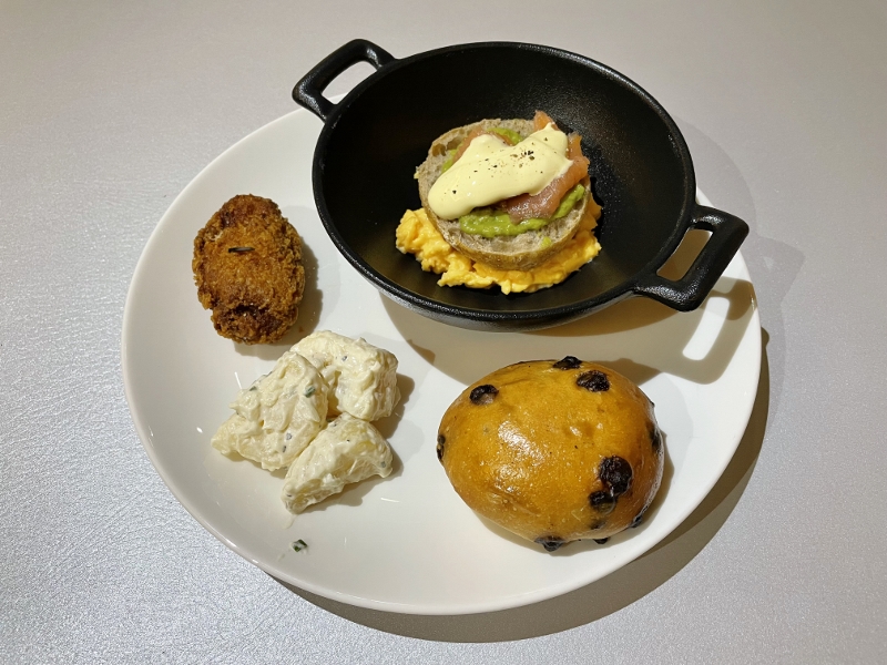 Breakfast buffet items from Sessions Restaurant at Hard Rock Hotel