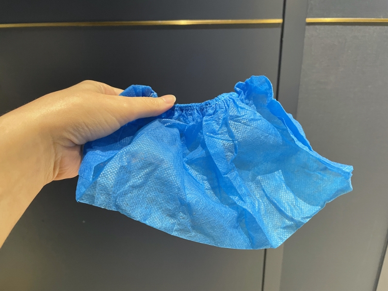 Disposable feet covers from Pablo Blau Spa at Raffles City Shopping Centre