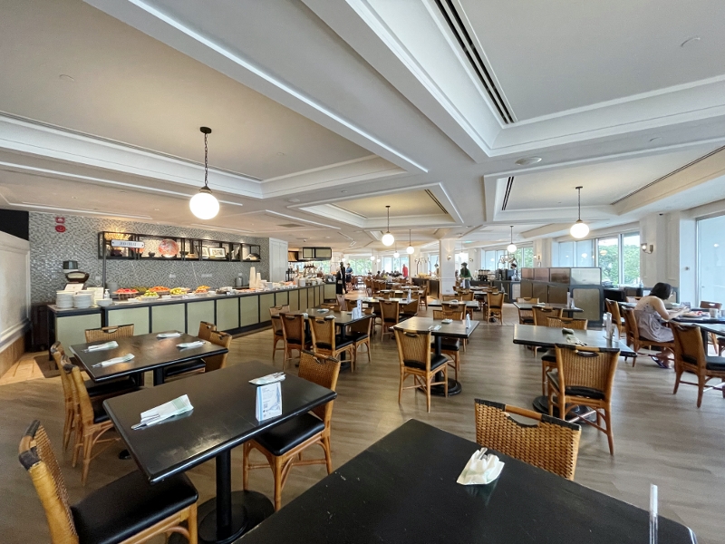 Seating area at Asian Market Cafe at Swissotel The Stamford Hotel
