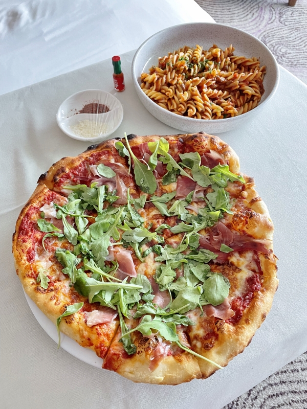 Dishes from the in-room dining menu at W Hotel Sentosa Cove