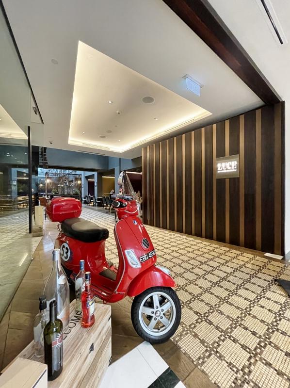 Entrance to LUCE By Davide Giacomelli Italian Restaurant at InterContinental Hotel