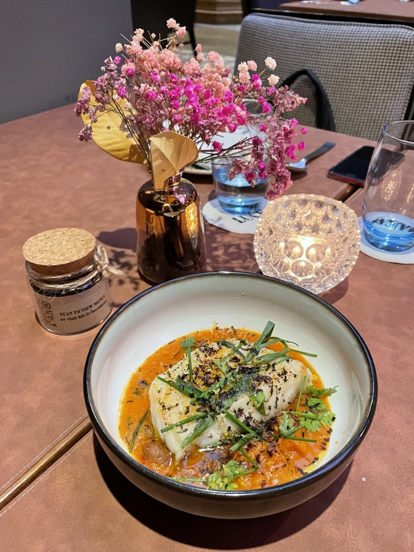 Pan-fried atlantic cod from LUCE By Davide Giacomelli Italian Restaurant at InterContinental Hotel