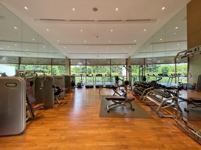 Fitness centre at Capella Hotel
