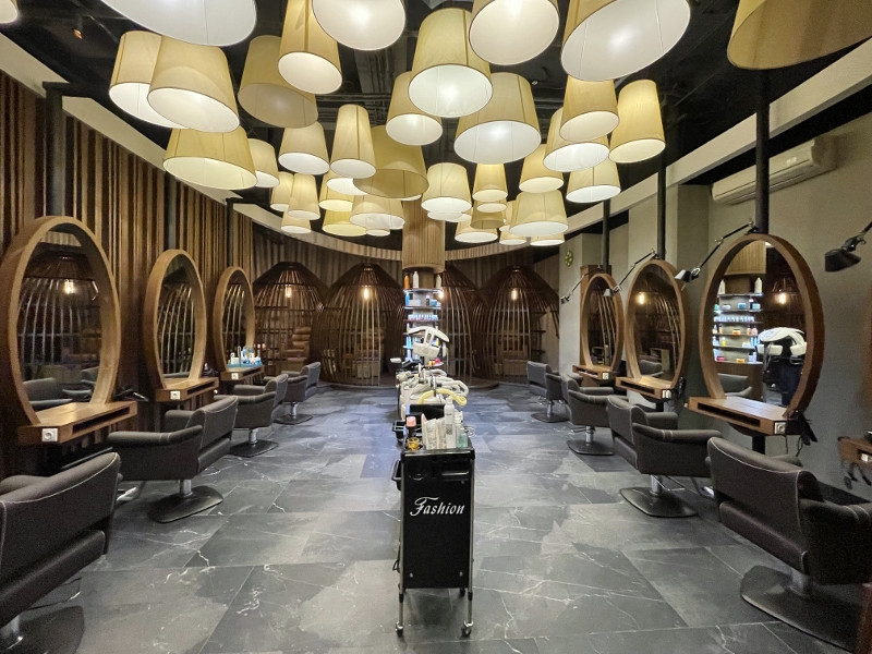 Salon area at Eska Wellness Spa at Bayfront shopping mall