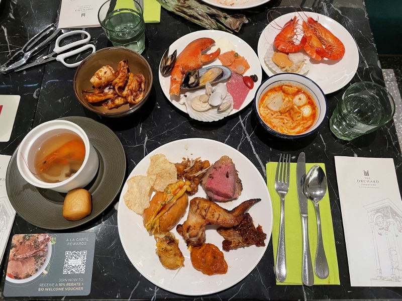 Singalicious buffet items at The Orchard Cafe at Orchard Hotel
