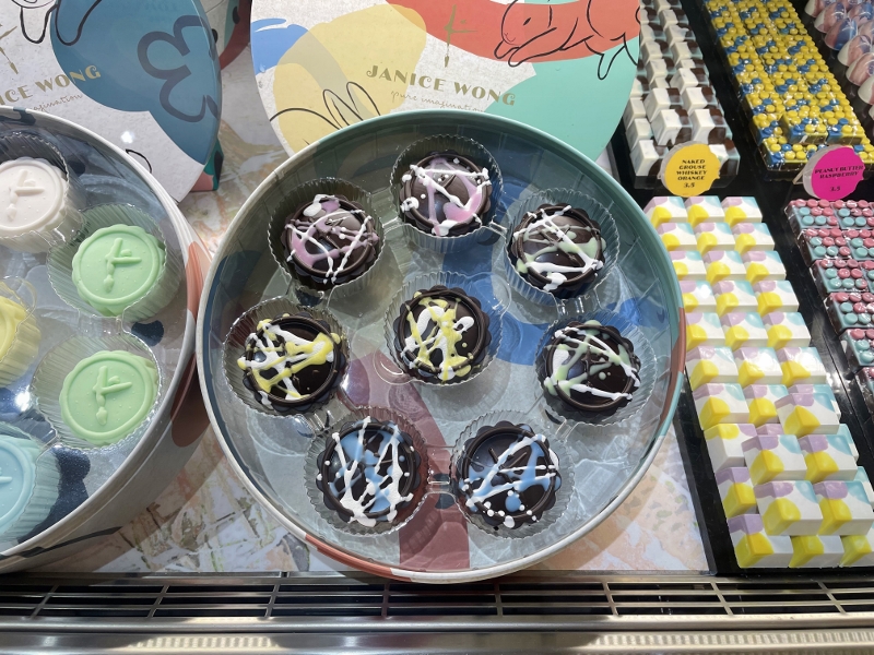 Chocolate mooncakes from Janice Wong Pure Imagination confectionary at Paragon shopping mall