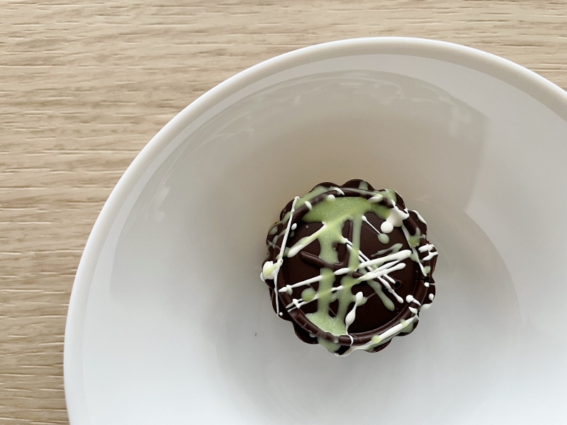 Kaffir leaf chocolate mooncake from Janice Wong Pure Imagination confectionary at Paragon shopping mall