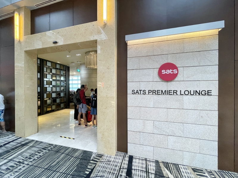 Entrance to SATS Premier Lounge at Changi Airport Terminal 3