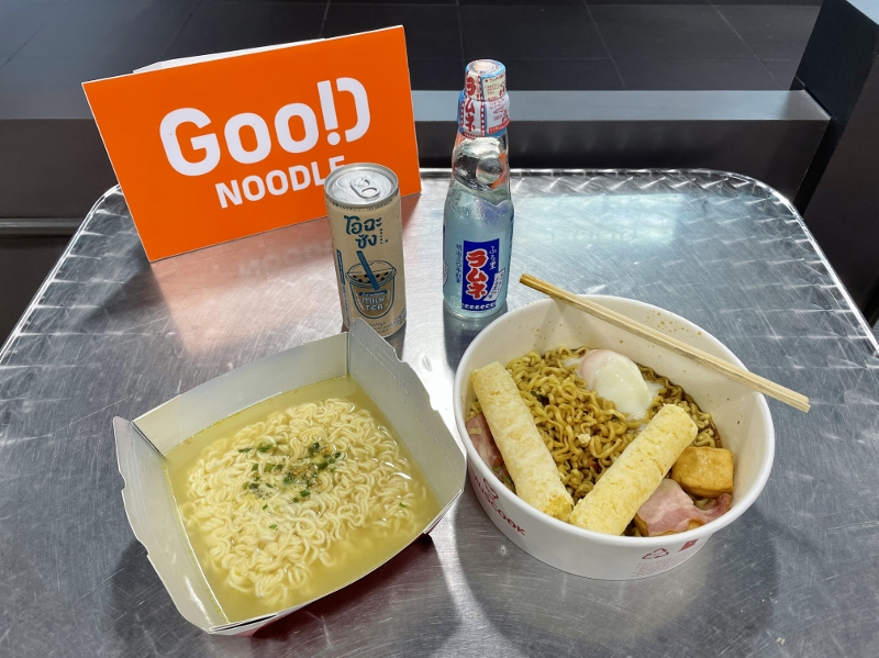 Our cooked instant noodles order from Good Noodle Shop at Union Mall
