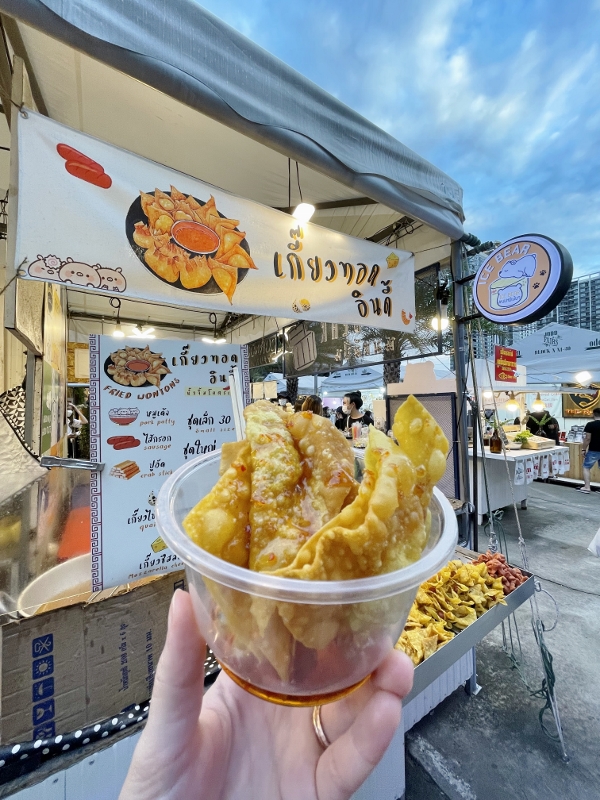 Fried pork dumplings from Jodd Fairs Night Market (Rama 9)