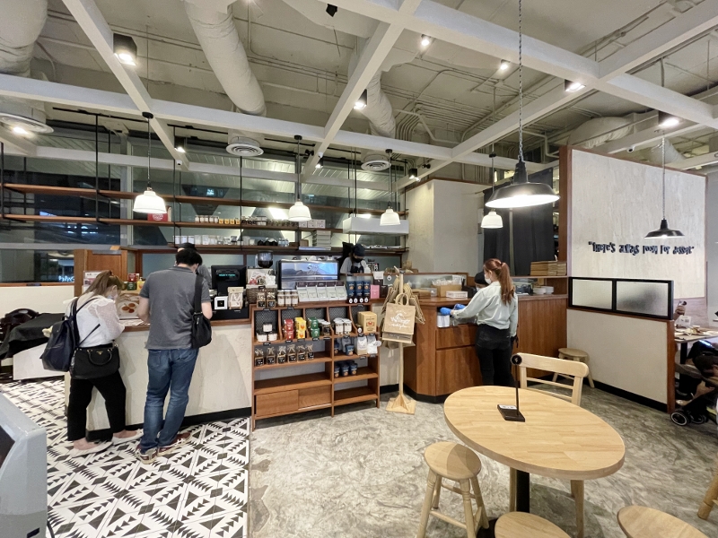 Seating area at After You Dessert cafe at Centralworld shopping mall