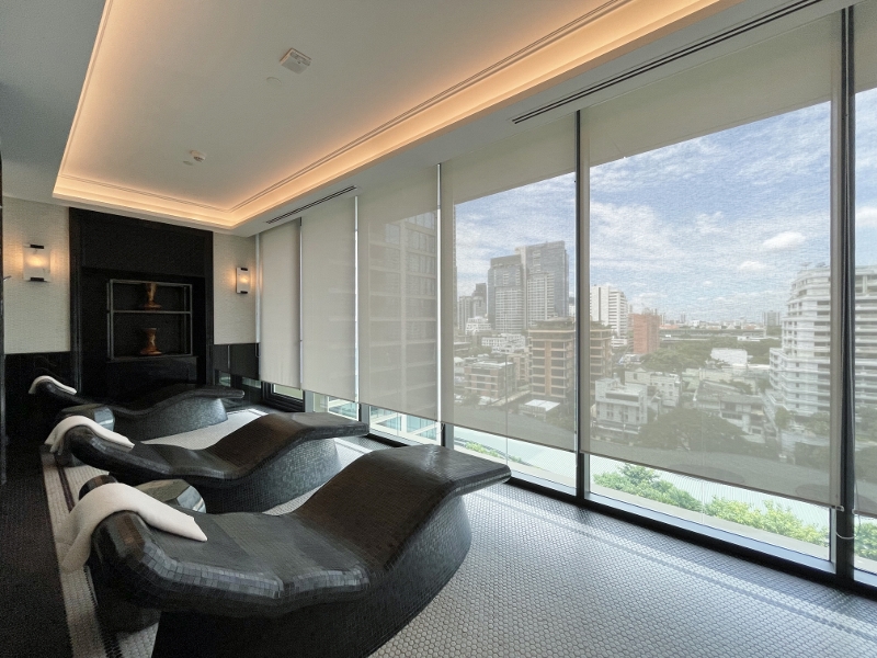 Tepidarium lounge at Sindhorn Wellness by Resense spa at Sindhorn Kempinski Hotel