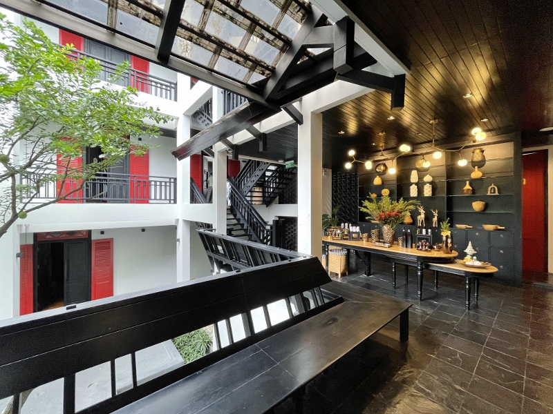 Outdoor seating area at The Oasis Spa - Urban Oasis Spa