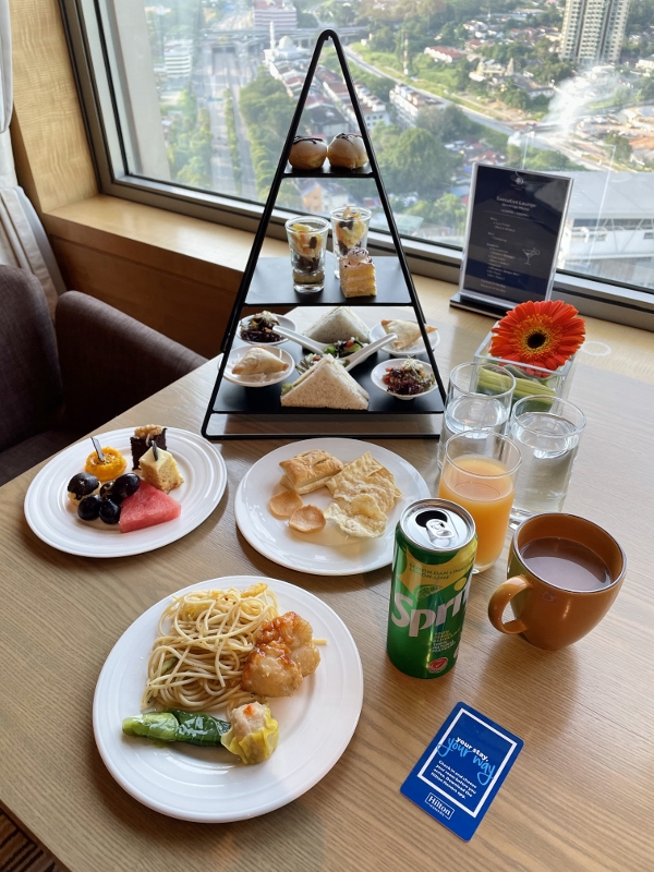 Evening canapes from Executive Lounge at DoubleTree By Hilton Hotel