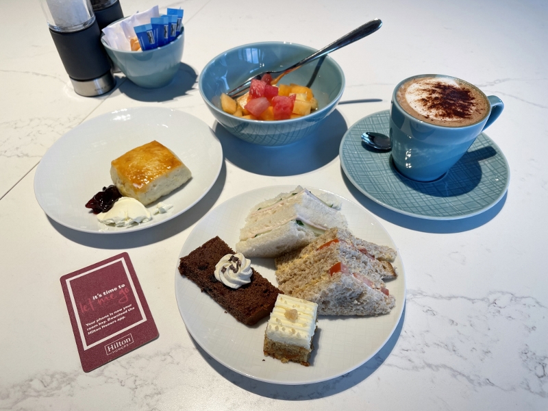 Afternoon tea items from Executive Lounge at Hilton Singapore Orchard Hotel