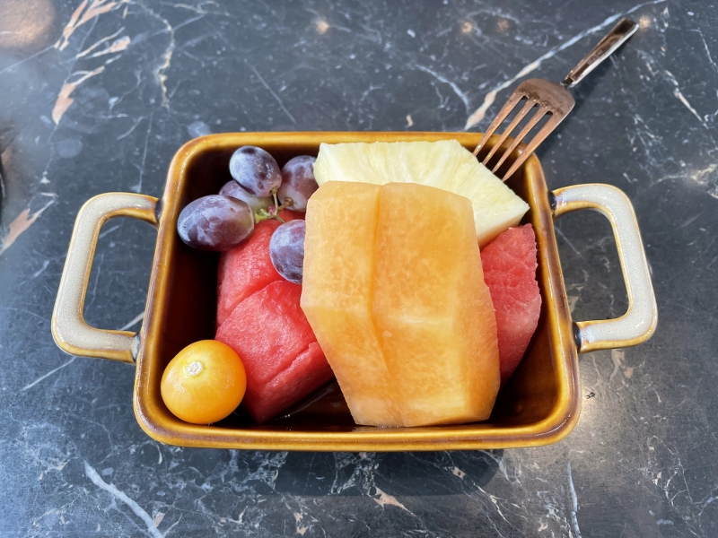 Fruits as part of the breakfast set from The Living Room at The Barracks Hotel