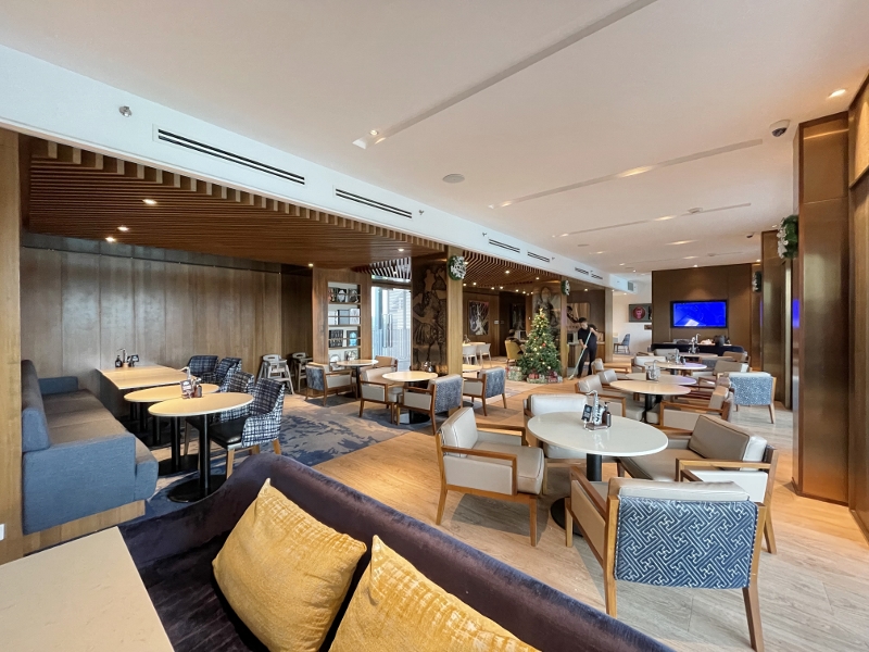 Seating area at Rock Royalty Lounge at Hard Rock Hotel Desaru Coast