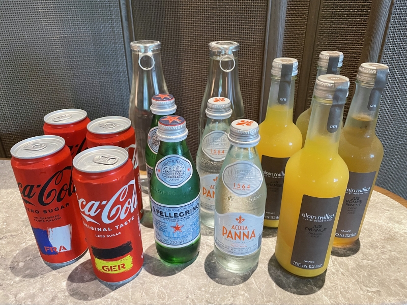Mini-bar drinks in One-Bedroom Villa at Capella Hotel