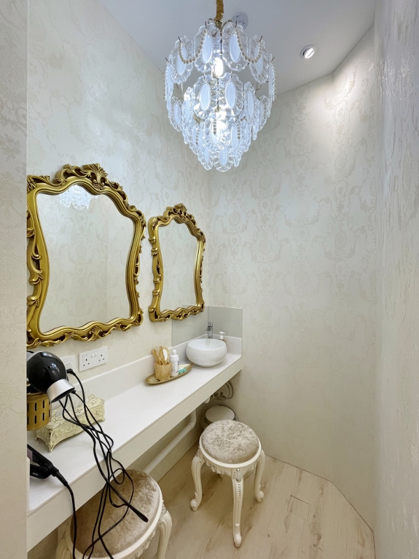 Vanity corner at My Cozy Room Boutique Beauty Spa