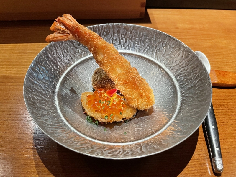 Tempura moriawase dish from Binchotan restaurant