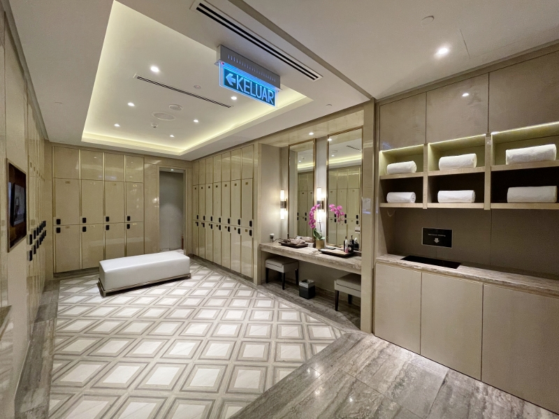 Changing room at Four Seasons Hotel Kuala Lumpur