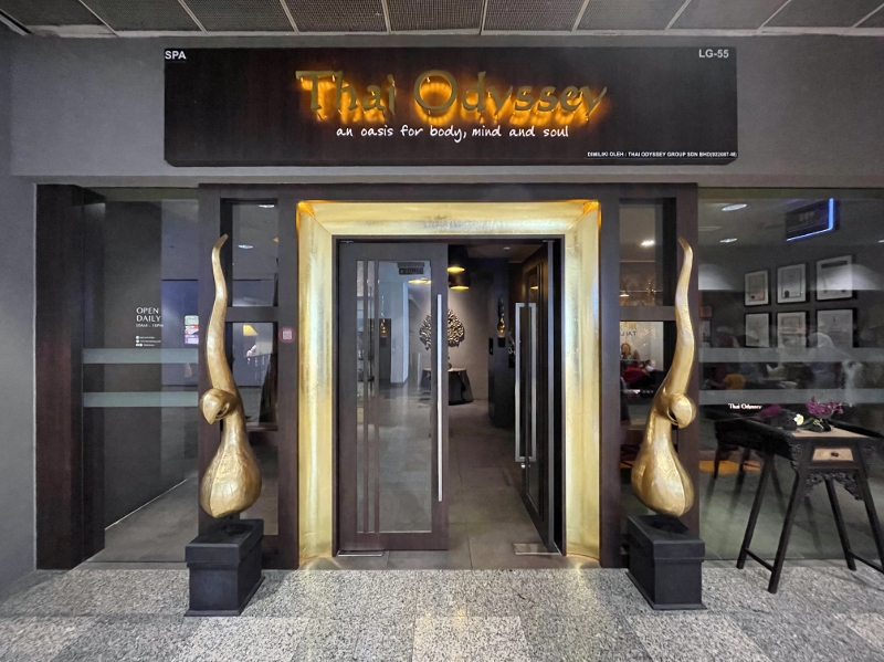 Entrance to Thai Odyssey Spa at Berjaya Times Square shopping mall