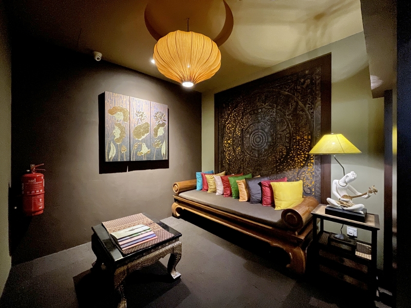 Reception area at Thai Odyssey Spa at Berjaya Times Square shopping mall