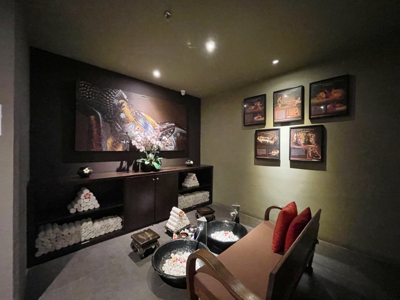 Foot bath area at Thai Odyssey Spa at Berjaya Times Square shopping mall