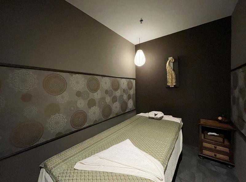 Treatment room at Thai Odyssey Spa at Berjaya Times Square shopping mall
