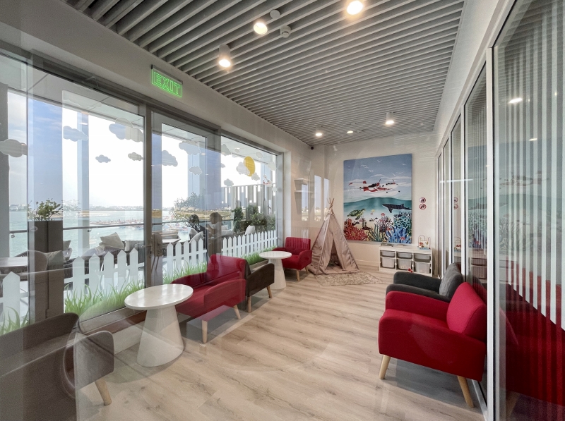 Kids area at Coral Lounge by TMA at Noovilu Seaplane Terminal