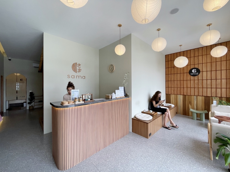 Reception counter at SAMA Onsen & Massage Spa