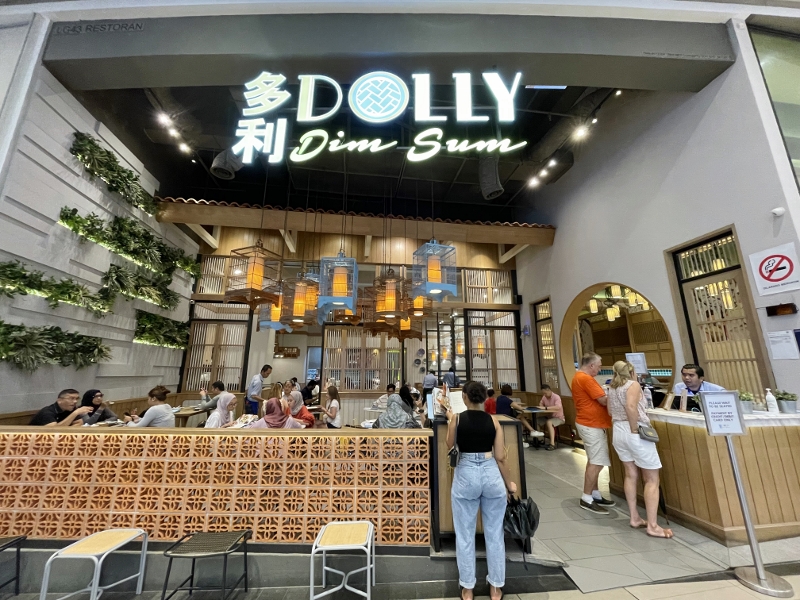 Entrance to Dolly Dim Sum restaurant at NU Sentral shopping mall