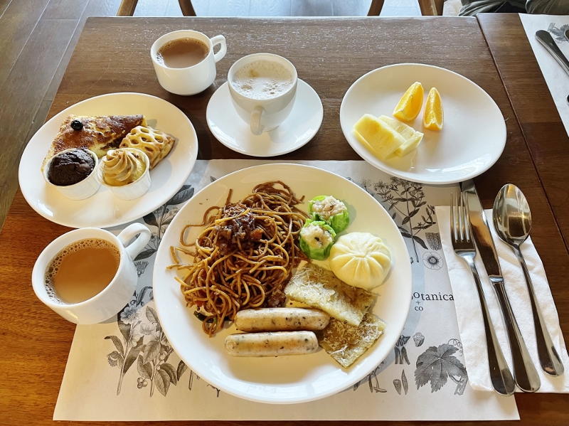 Breakfast buffet dishes from Botanica+Co restaurant at Alila Bangsar Hotel Kuala Lumpur