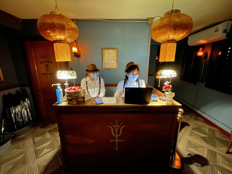 Reception counter at Kulnari Mystery Golf