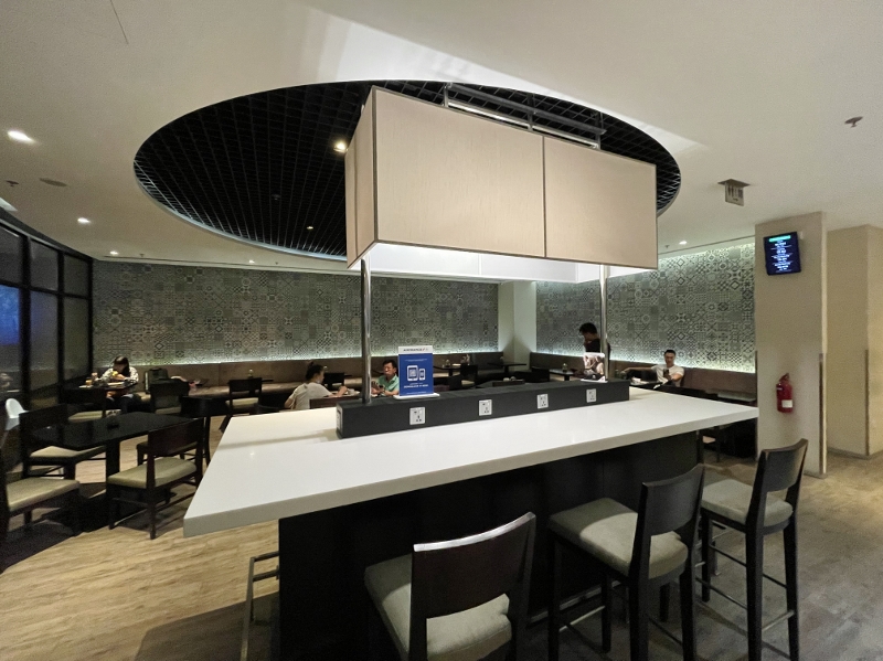 Seating area at Marhaba Lounge at Changi Airport Terminal 1